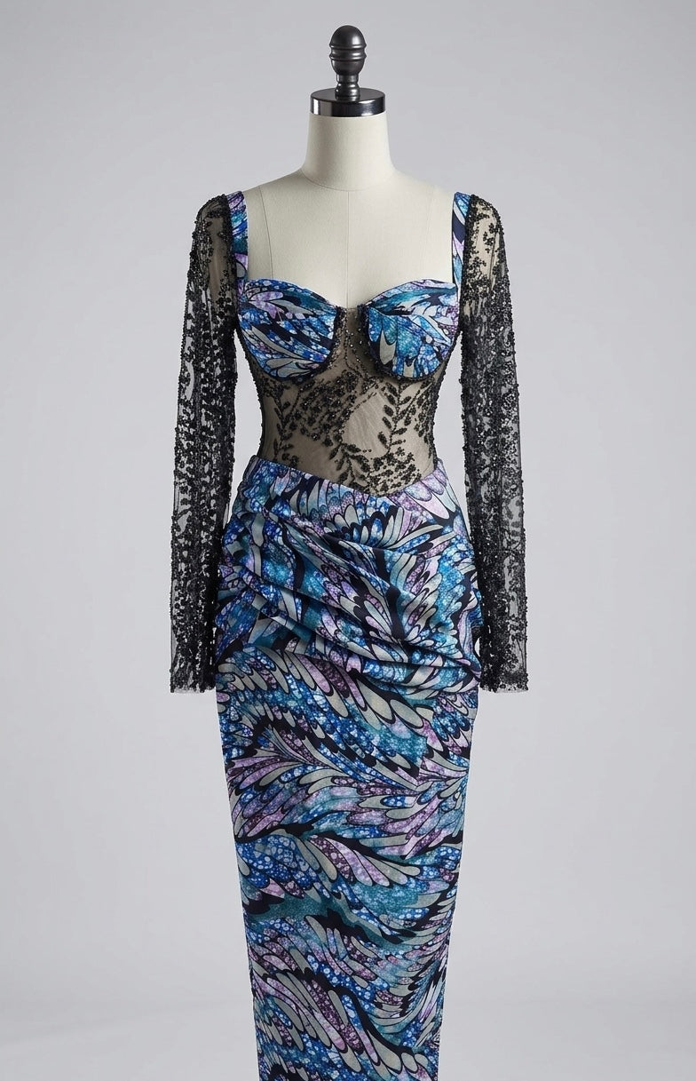 Ankara/lace dress